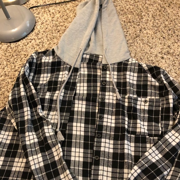 Tops - Plaid hoodie